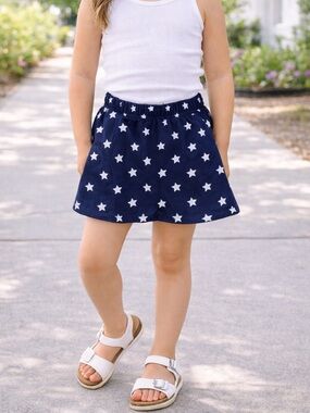 Carter's Navy Skort with White Stars 5T